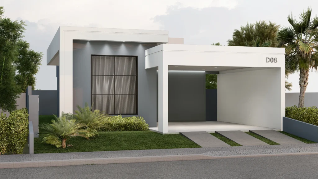 1.FACHADA ID08 - casa Blanc idealiza3d